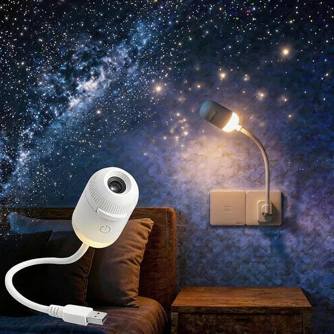 Starlight Galaxy Projector USB Rechargeable Night Lamp